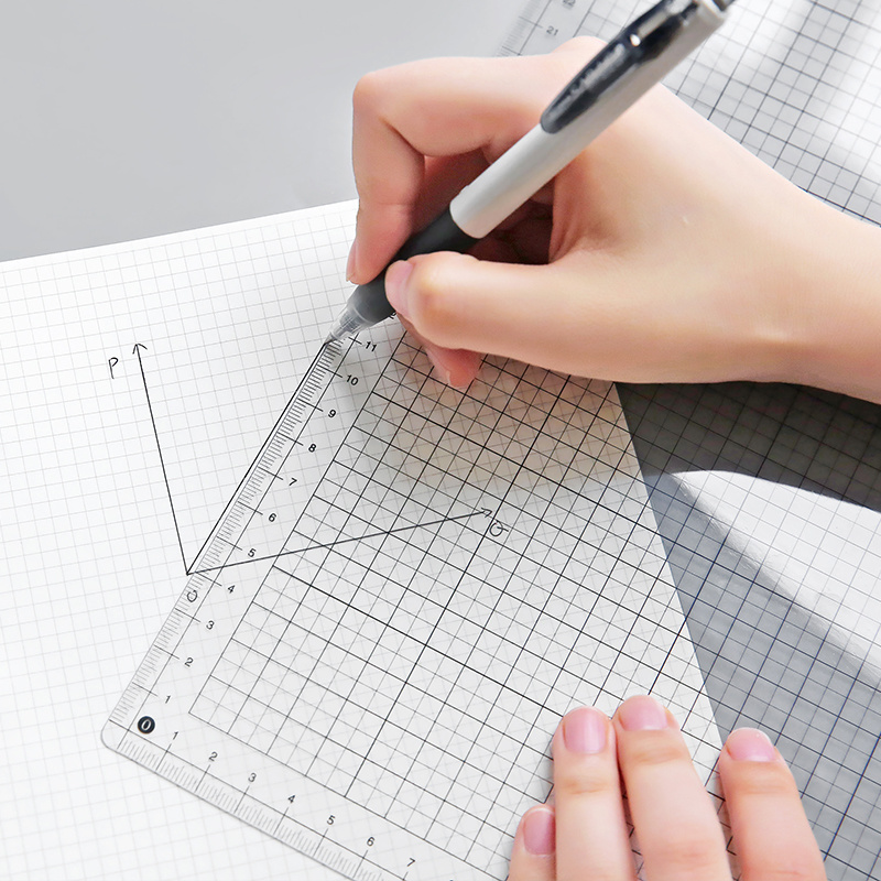 Ruler Set Transparent - Transparentes Linealbrett A4 B5 Studenten Schreibtischunterlage