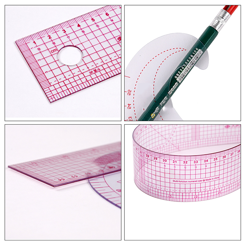 Ruler Set Transparent - Französisch Kurve Schneiden Herrscher Mode Transparent
