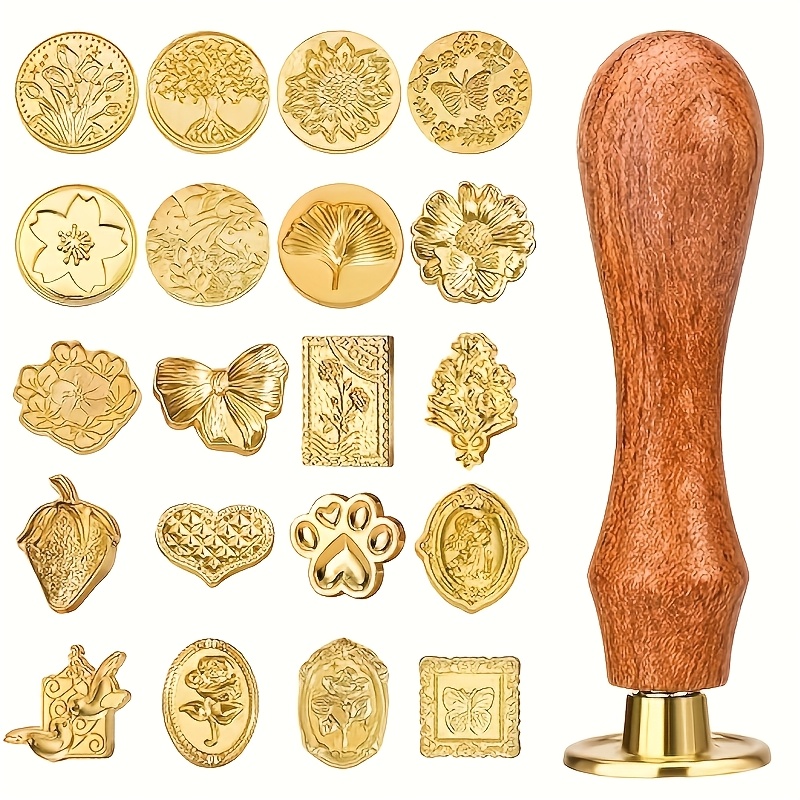 Wax Seal Stamp Kit - 21-teiliges Wachssiegel-Set mit verschiedenen Stilen, Retro-Klassischem