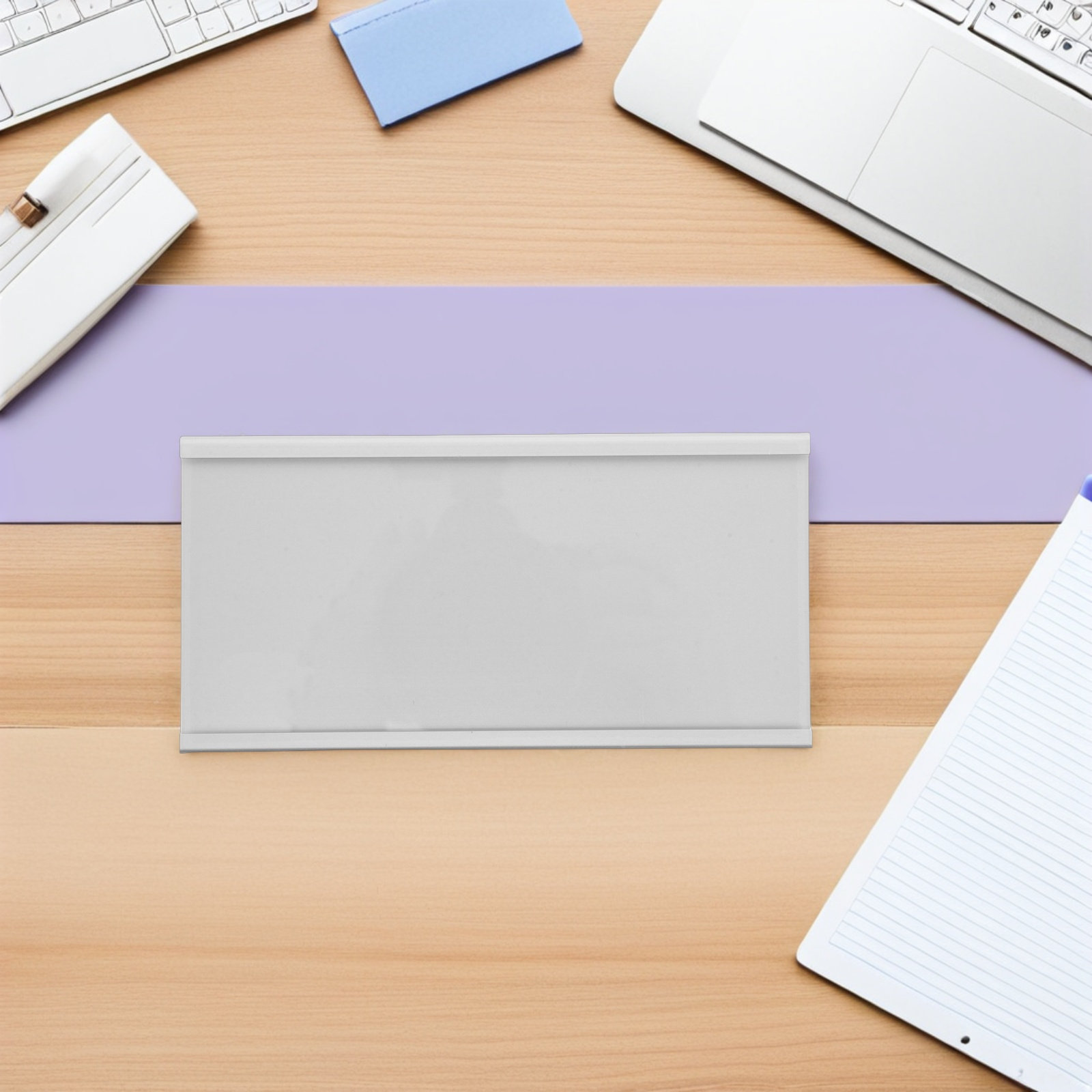Desk Name Plate - Aluminium-Namensschildhalter 9x16cm Wand-Tür-Schreibtisch-Schilderrahmen für Büro, Besprechungsraum,