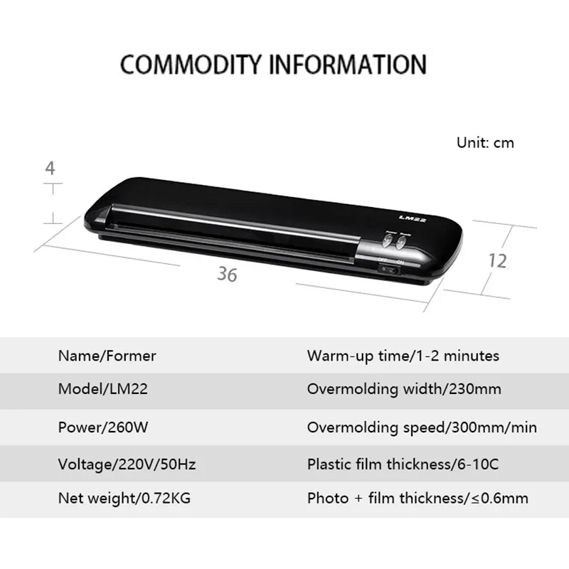Document Laminator Pouch - Hervorragende A4-Laminiermaschine für den Haushalt, Rollenlaminiergerät,