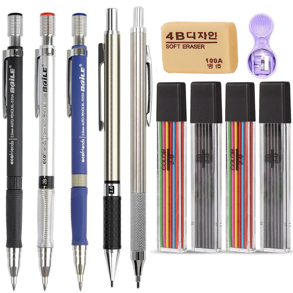 Ideal Stationery & Office Supply - 2,0 mm 2B Druckbleistifte, automatische Zeichenstifte