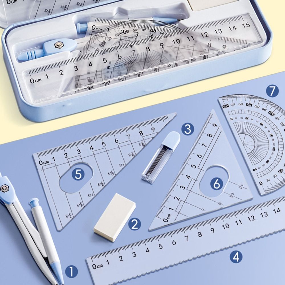 8-teiliges Set: Kunststoff-Lin – Ruler Set Transparent Bewertung und Preis