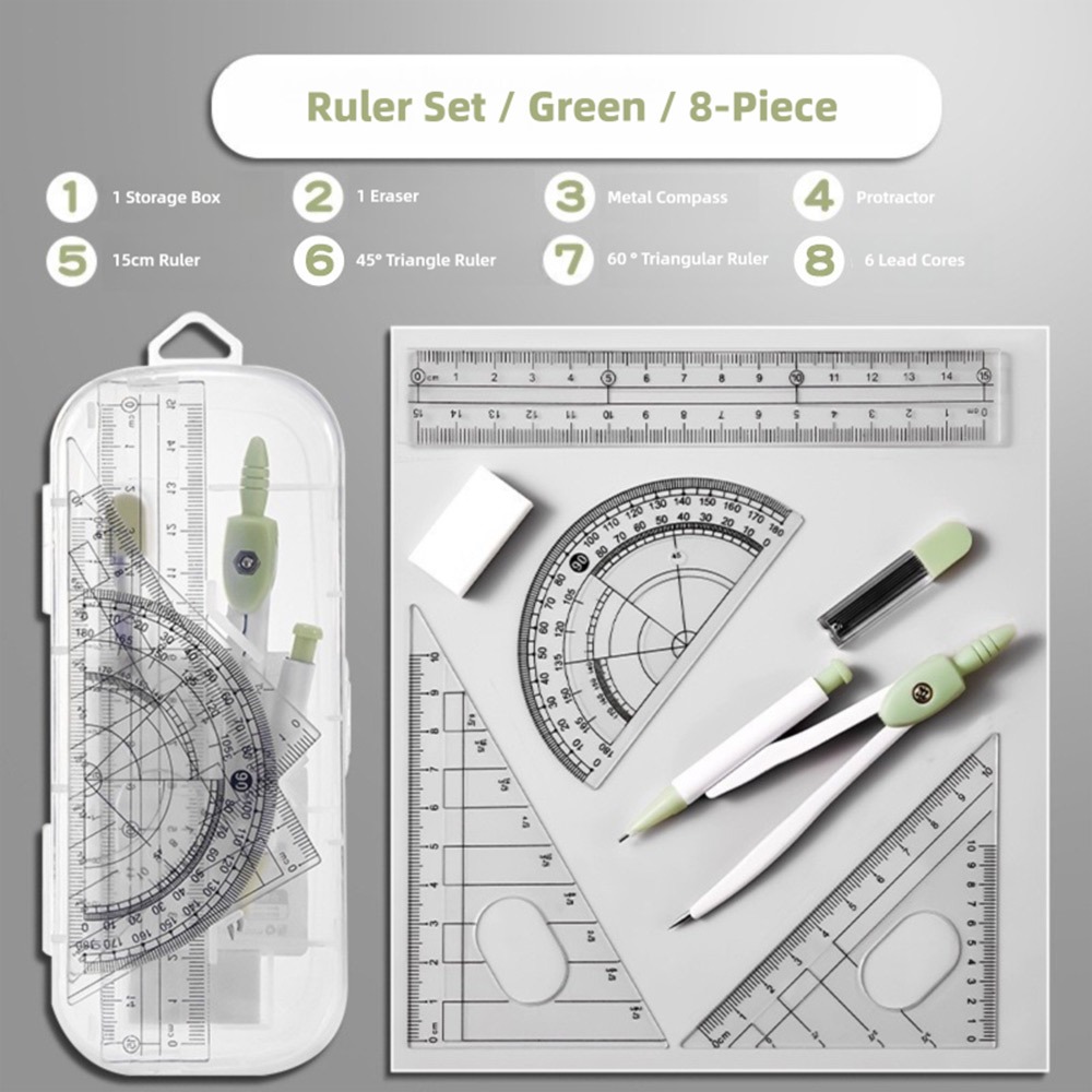 8 Teile/satz Kunststoff Lineal – Ruler Set Transparent Bewertung und Preis